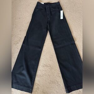JOES JEANS MIA HIGH RISE WIDE LEG COATED JEANS